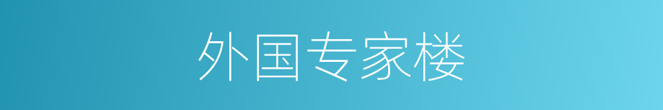 外国专家楼的同义词