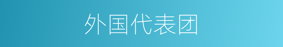 外国代表团的同义词