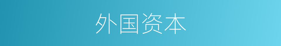 外国资本的同义词