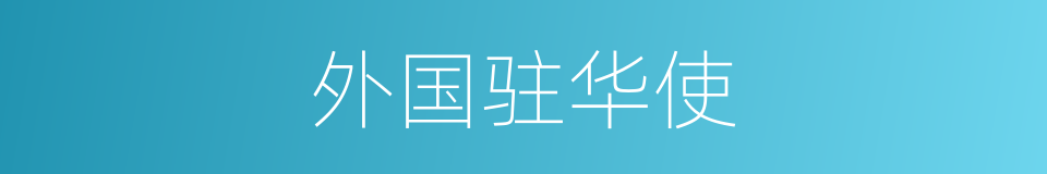 外国驻华使的同义词