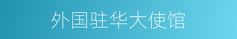 外国驻华大使馆的同义词