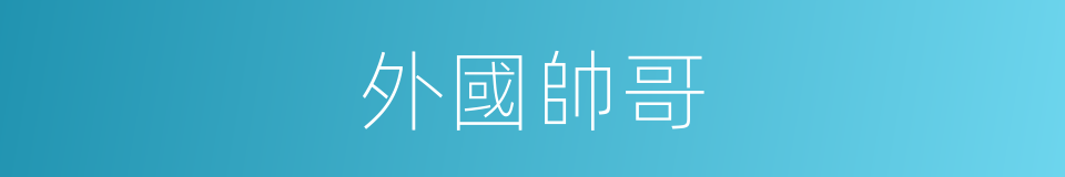 外國帥哥的同義詞