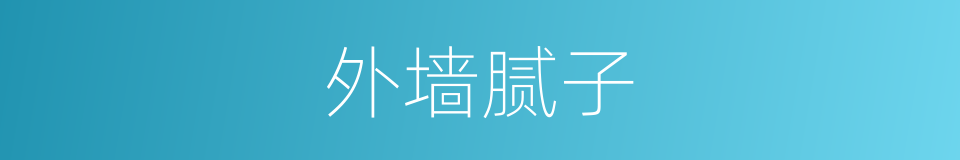 外墙腻子的同义词