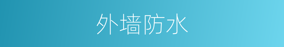 外墙防水的同义词