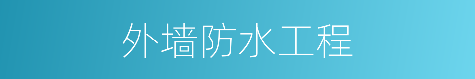 外墙防水工程的同义词