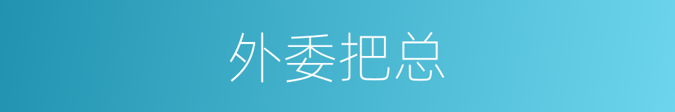 外委把总的同义词