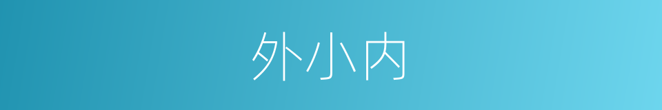 外小内的同义词