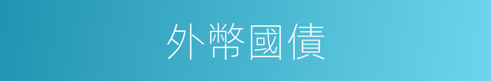 外幣國債的同義詞