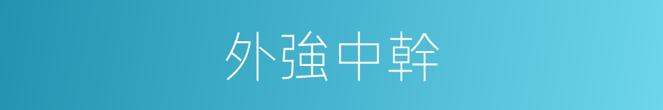 外強中幹的意思
