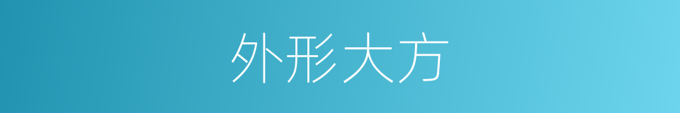 外形大方的同义词