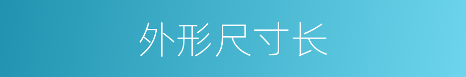外形尺寸长的同义词