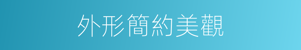外形簡約美觀的同義詞