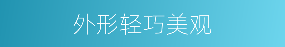 外形轻巧美观的同义词