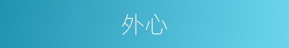 外心的意思
