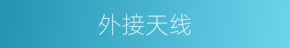 外接天线的同义词