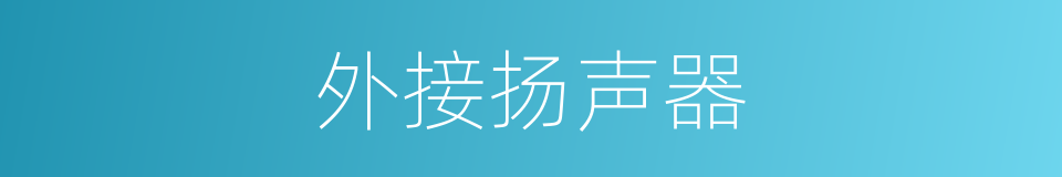 外接扬声器的同义词