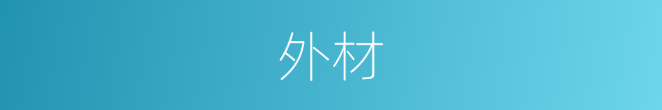外材的同义词