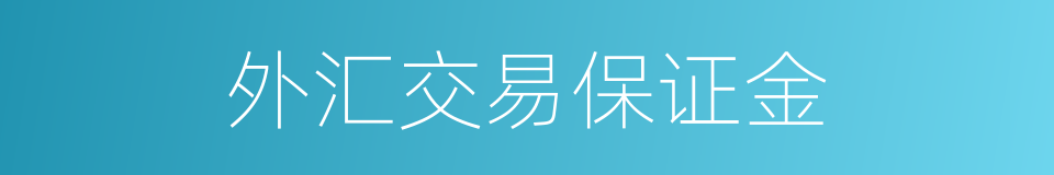 外汇交易保证金的同义词