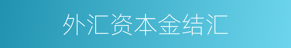 外汇资本金结汇的同义词