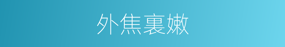 外焦裏嫩的意思