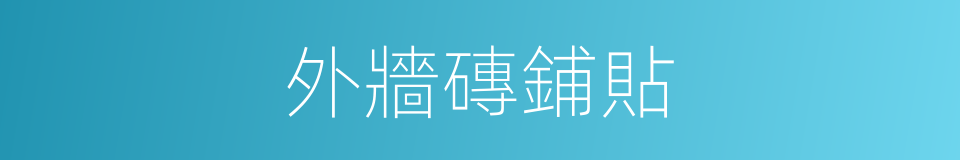 外牆磚鋪貼的同義詞