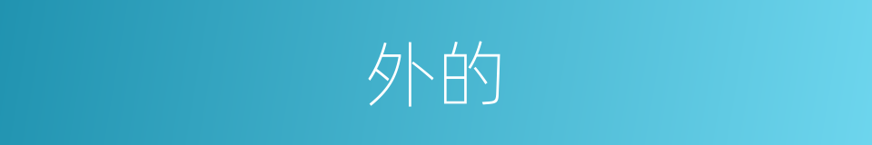 外的的同义词