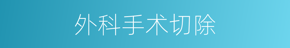 外科手术切除的同义词