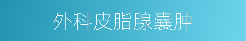 外科皮脂腺囊肿的同义词
