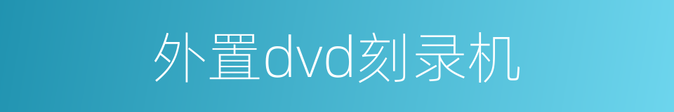 外置dvd刻录机的同义词