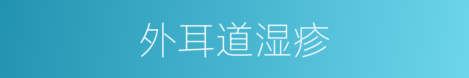 外耳道湿疹的同义词