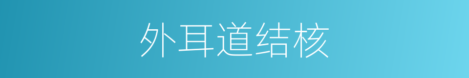 外耳道结核的同义词
