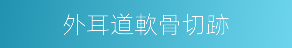 外耳道軟骨切跡的同義詞