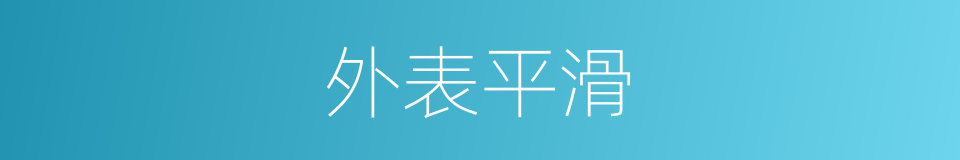 外表平滑的同义词