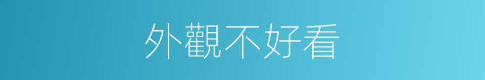 外觀不好看的同義詞