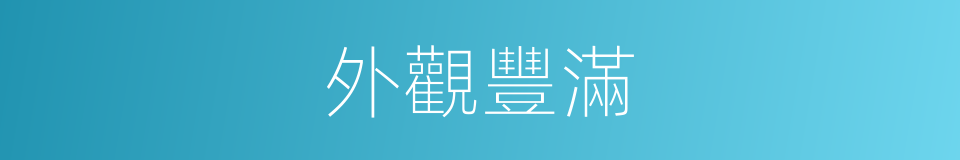 外觀豐滿的同義詞