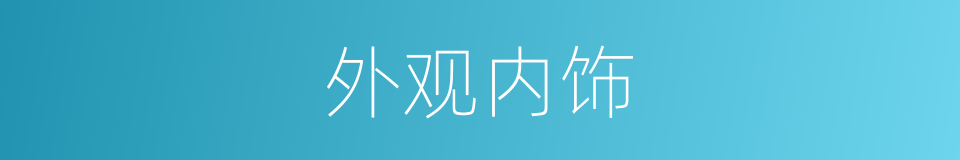 外观内饰的同义词