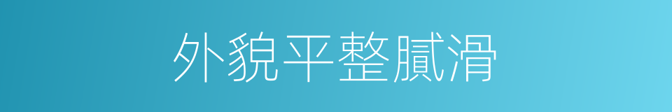 外貌平整膩滑的同義詞