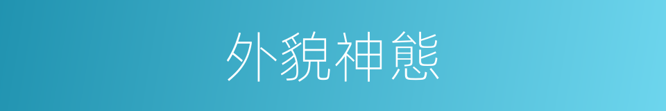 外貌神態的同義詞