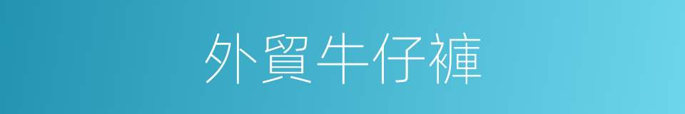 外貿牛仔褲的同義詞