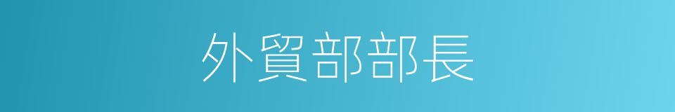 外貿部部長的同義詞