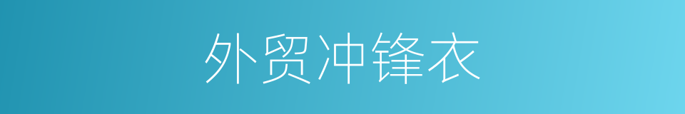 外贸冲锋衣的同义词