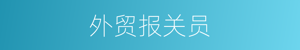 外贸报关员的同义词