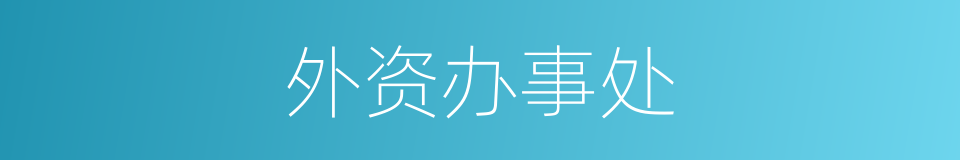 外资办事处的同义词