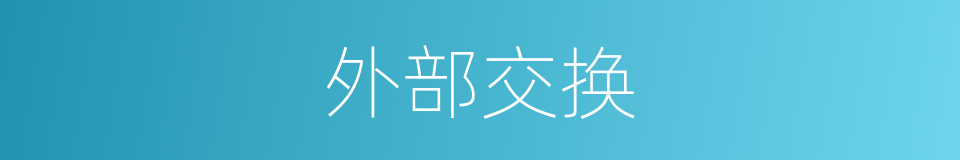 外部交换的同义词