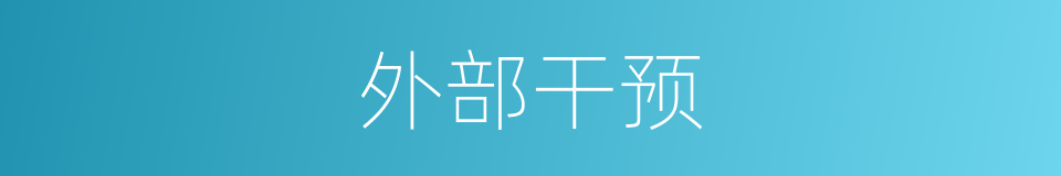 外部干预的同义词