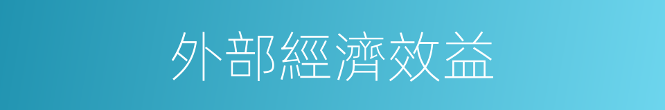 外部經濟效益的同義詞