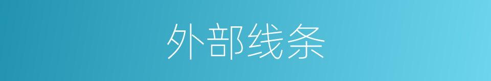 外部线条的同义词
