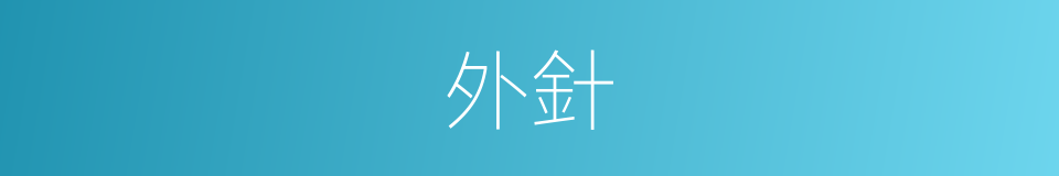 外針的同義詞