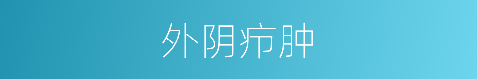 外阴疖肿的同义词