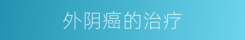 外阴癌的治疗的同义词